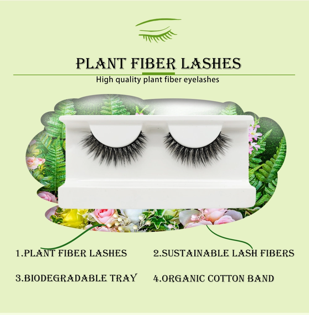 2022 New Style Biodegradable Eyelashes Eco- Friendly Lashes Degradable Plant Fiber 3D False Lashes