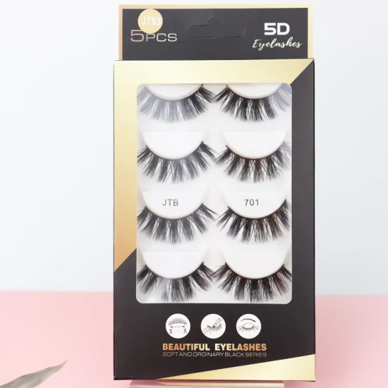 Jintong Most Popular Corner Half Short Eyelashes Mink 3D Lashes with Custom Eyelash Packaging Half Eyelashes